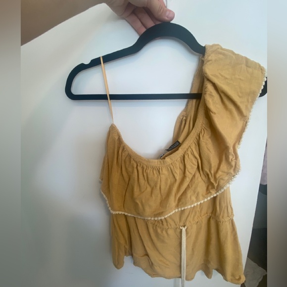 ZARA Mustard Blouse Off-Shoulder - Picture 4 of 4